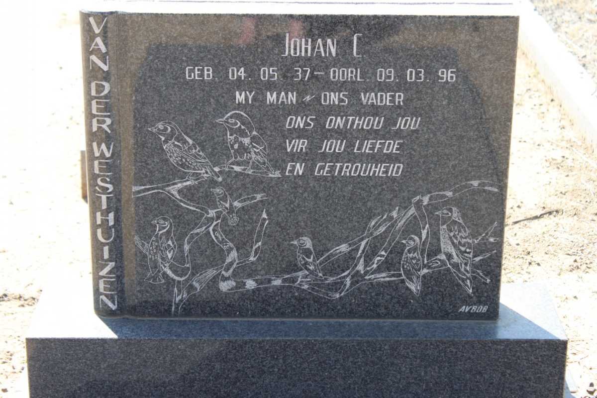 WESTHUIZEN Johan C., van der 1937-1996