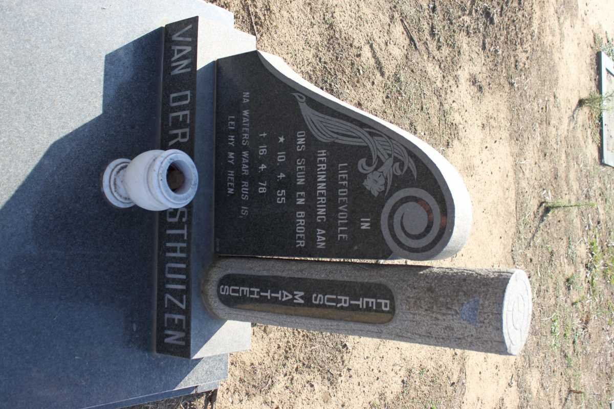 WESTHUIZEN Petrus Mattheus, van der 1955-1978