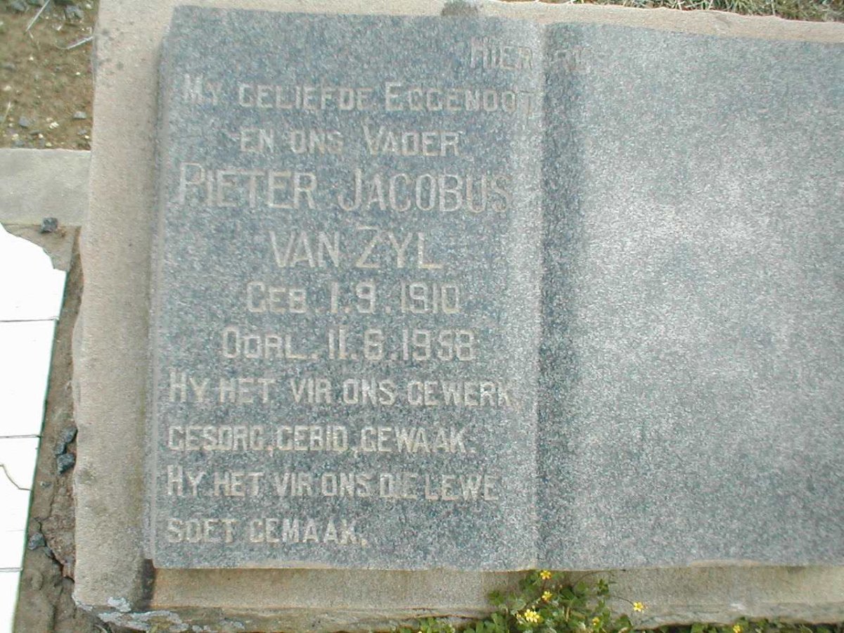 ZYL Pieter Jacobus, van 1910-1958