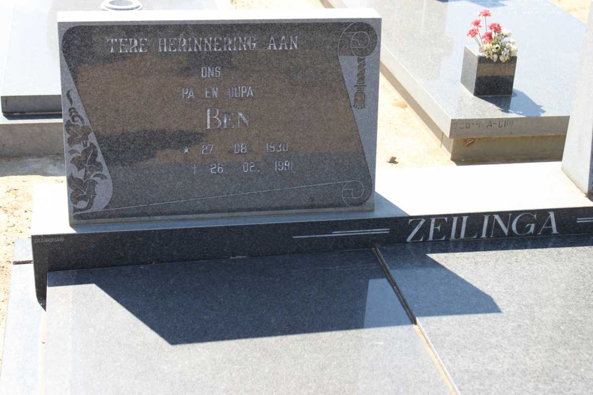 ZEILINGA Ben 1930-1991 &amp; Rina 1933-1989