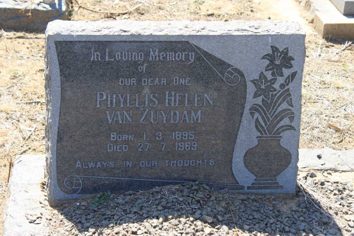 ZUYDAM Phyllis Helen, van 1895-1969