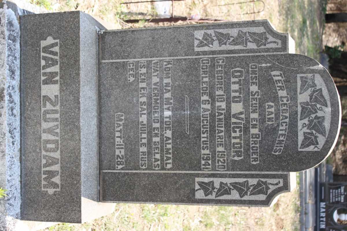 ZUYDAM Otto Victor, van 1920-1941