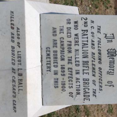 MEMORIAL 2nd BATTALION RIFLE BRIGADE.