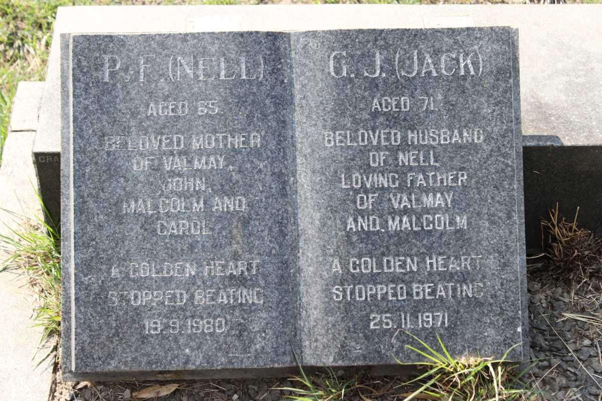 ? G.J. 1900-1971 &amp; P.J. 1915-1980