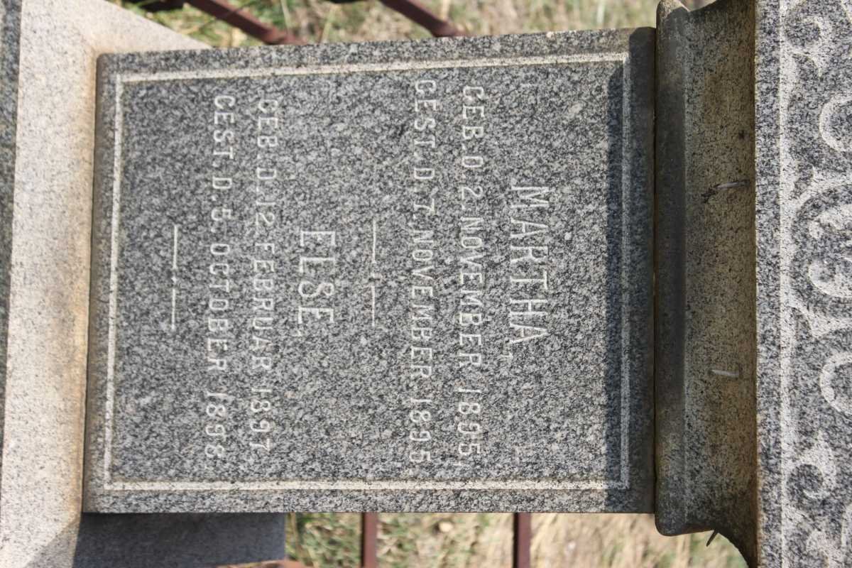 ? Martha 1895-1895 :: ? Else 1897-1898