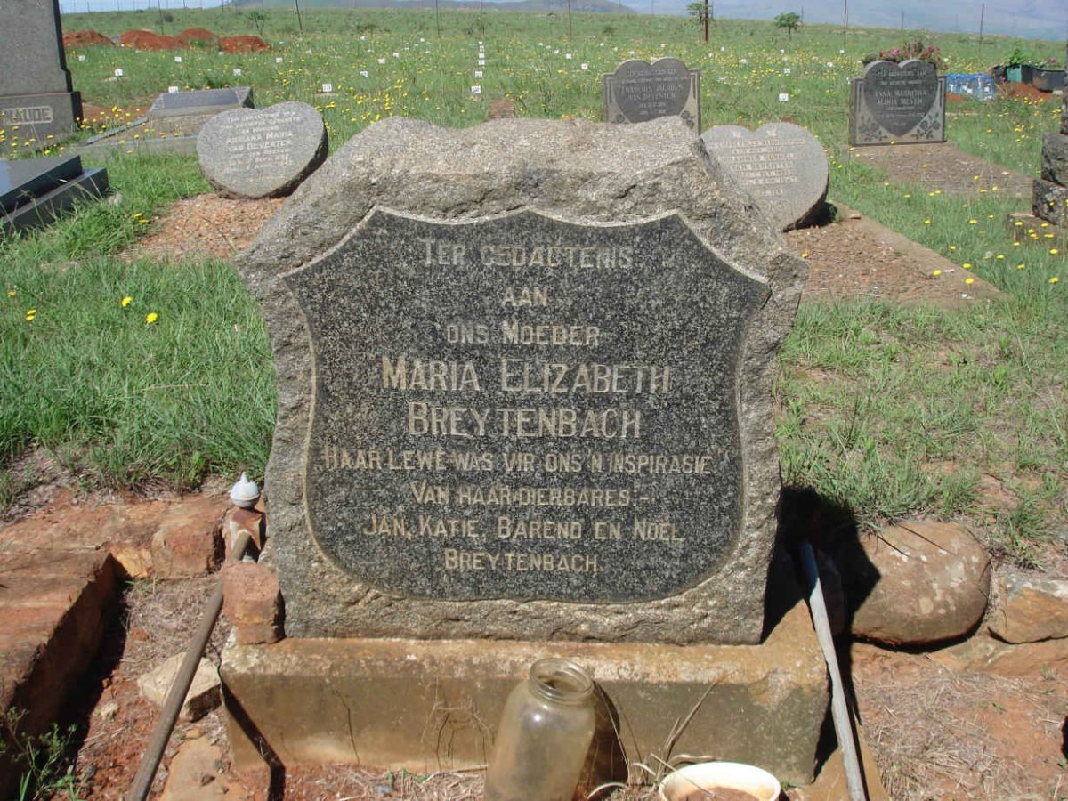 BREYTENBACH  Maria Elizabeth
