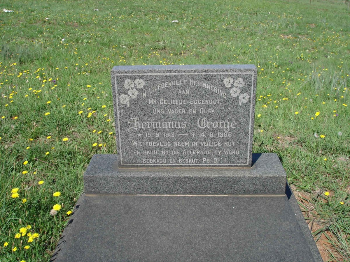 CRONJE Hermanus 1913-1986