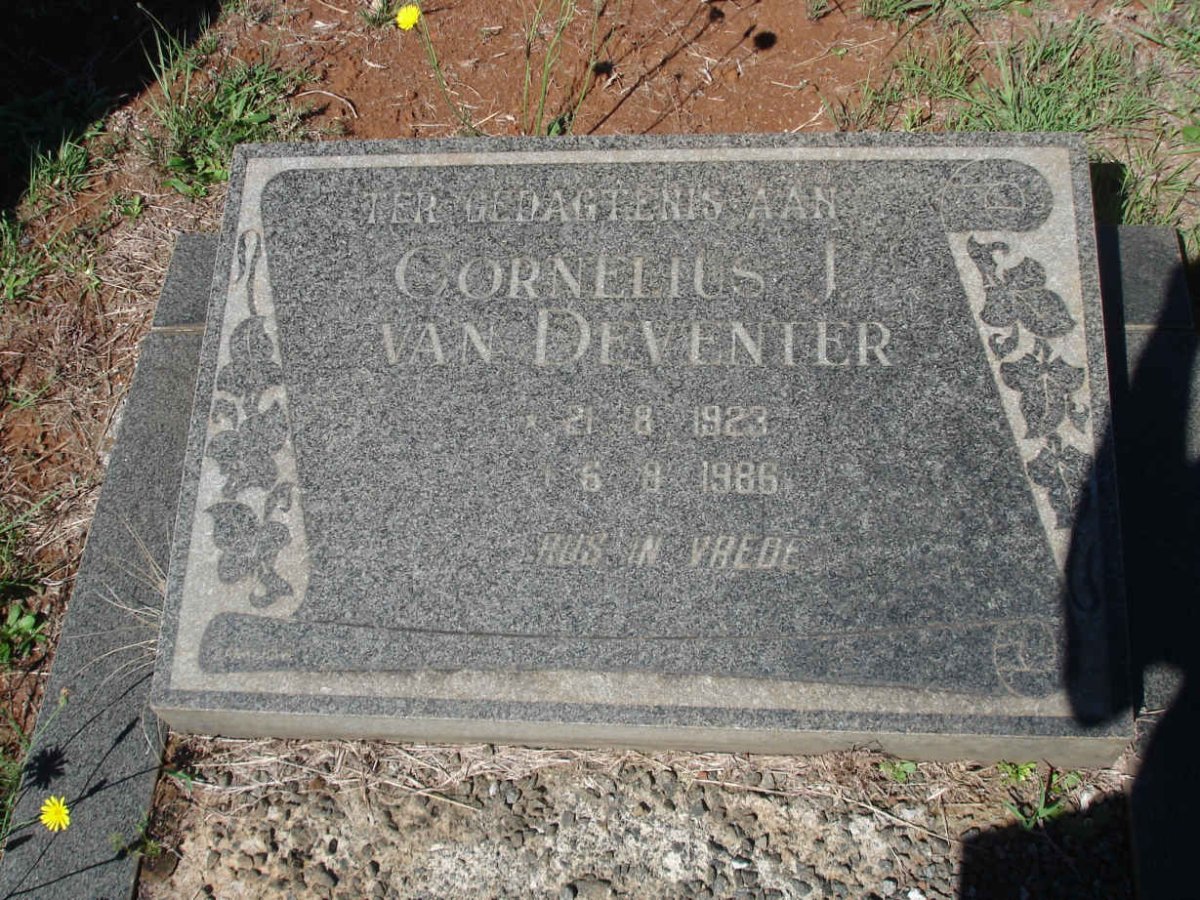 DEVENTER Cornelius J., van 1923-1986