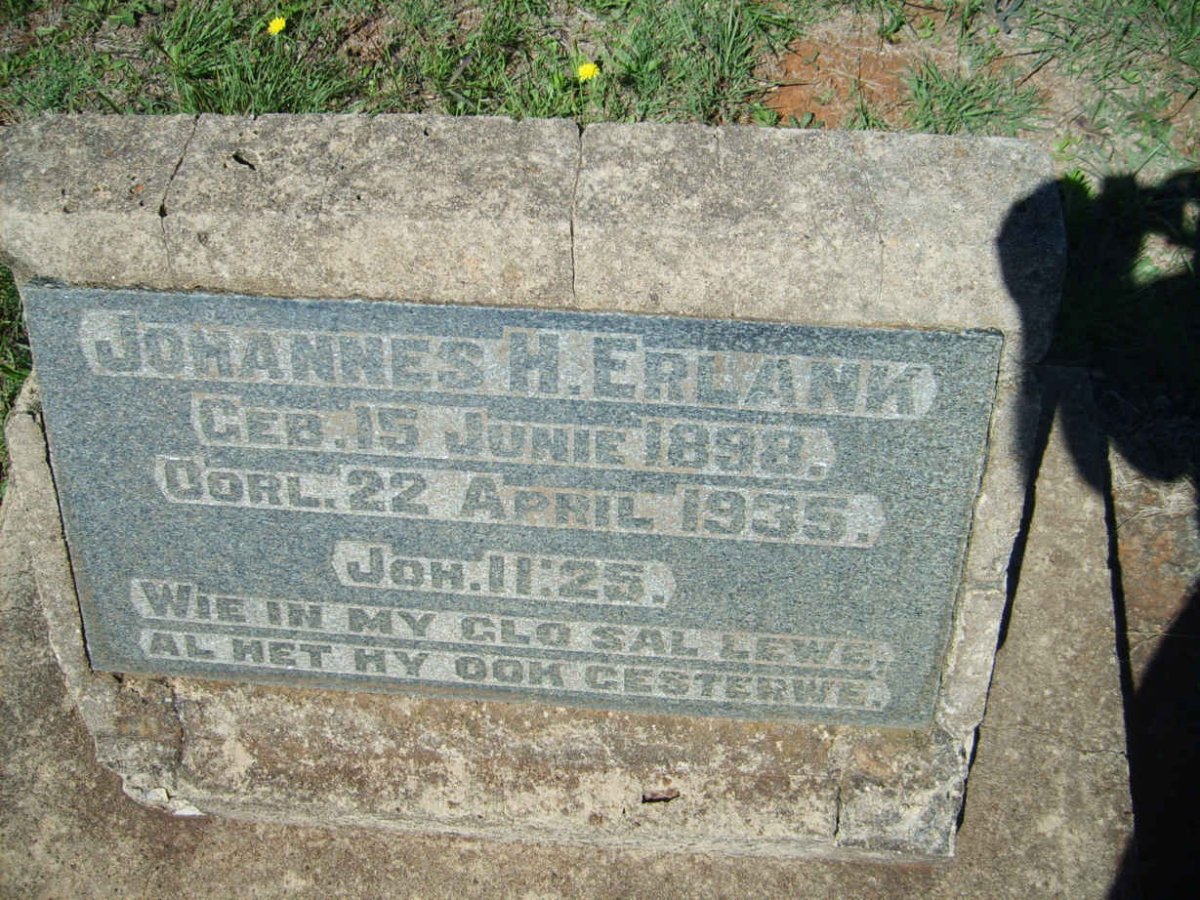 ERLANK Johannes H. 1898-1935