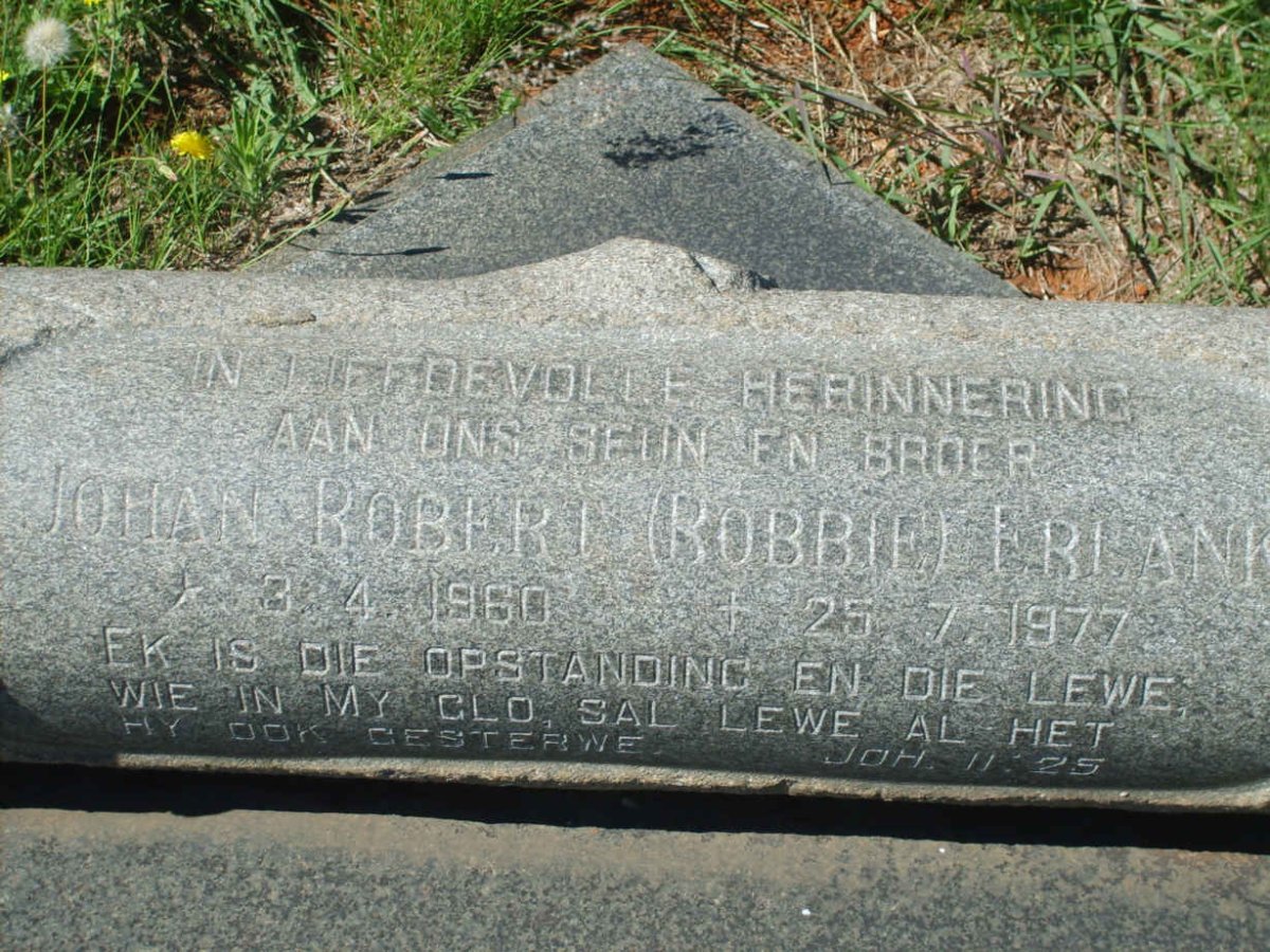 ERLANK Johan Robert 1960-1977