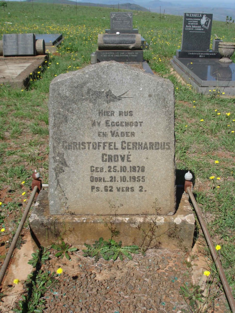 GROVE Christoffel Gerhardus 1878-1955