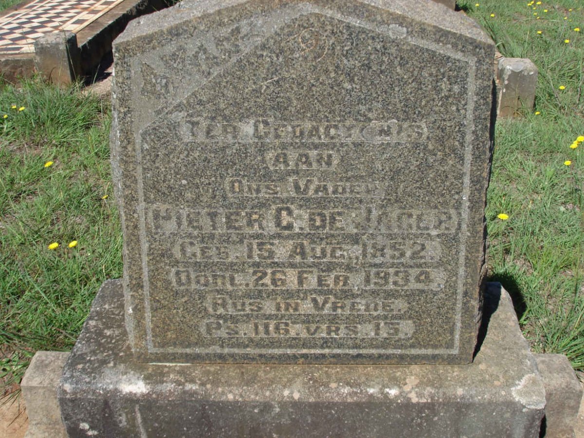 JAGER Pieter C., de 1852-1934