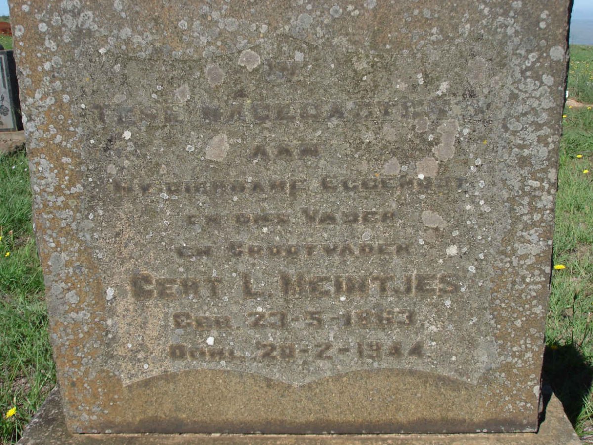 MEINTJES Gert L. 1863-1944