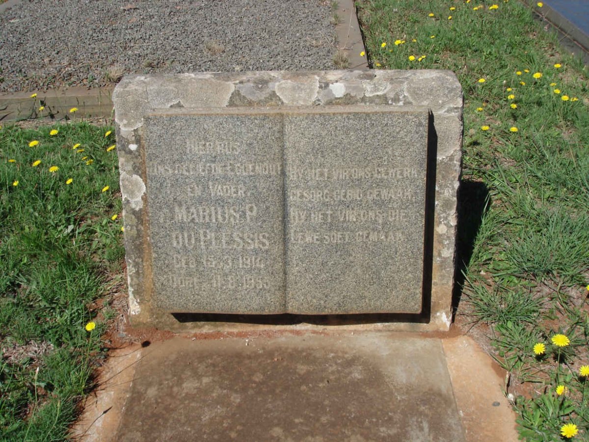 PLESSIS Marius P., du 1914-19?5