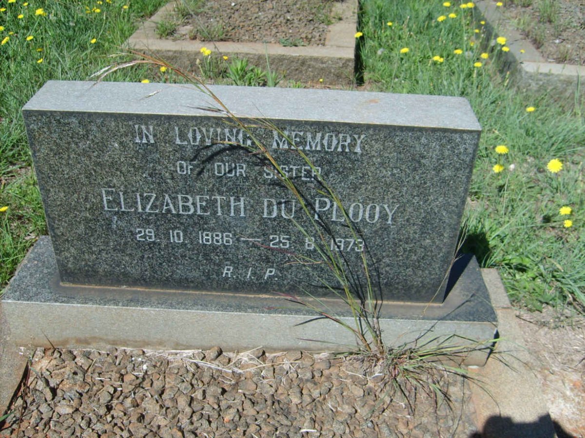 PLOOY Elizabeth, du 1886-1973