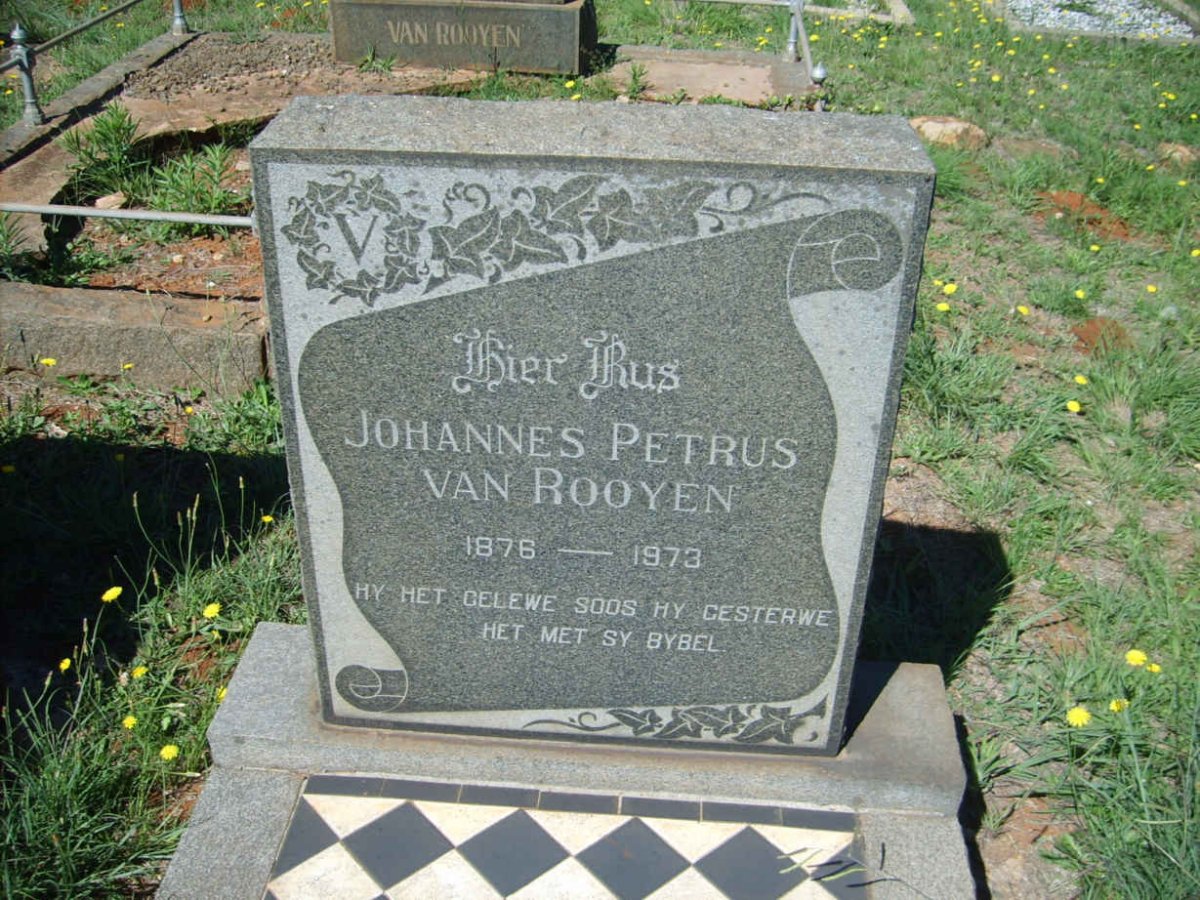 ROOYEN Johannes Petrus, van 1876-1973