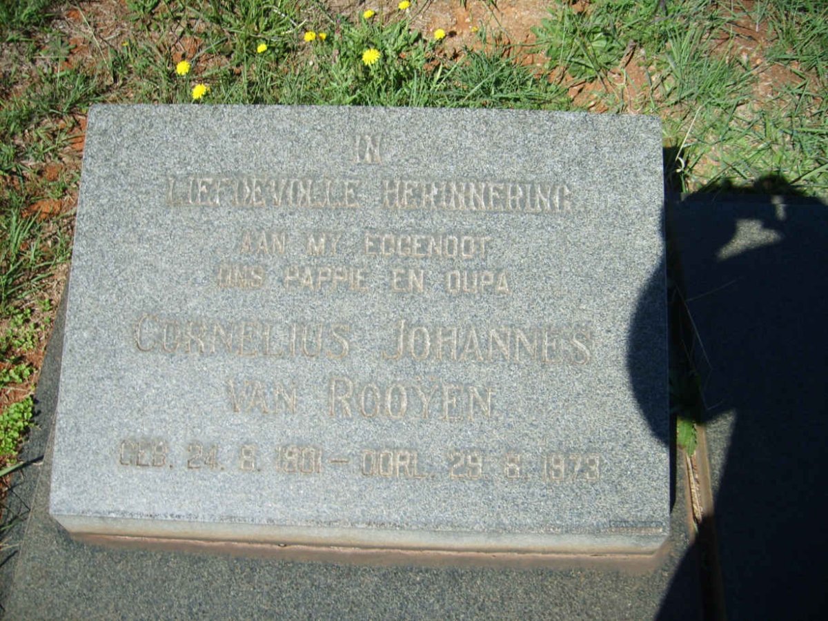 ROOYEN Cornelius Johannes, van 1901-1979