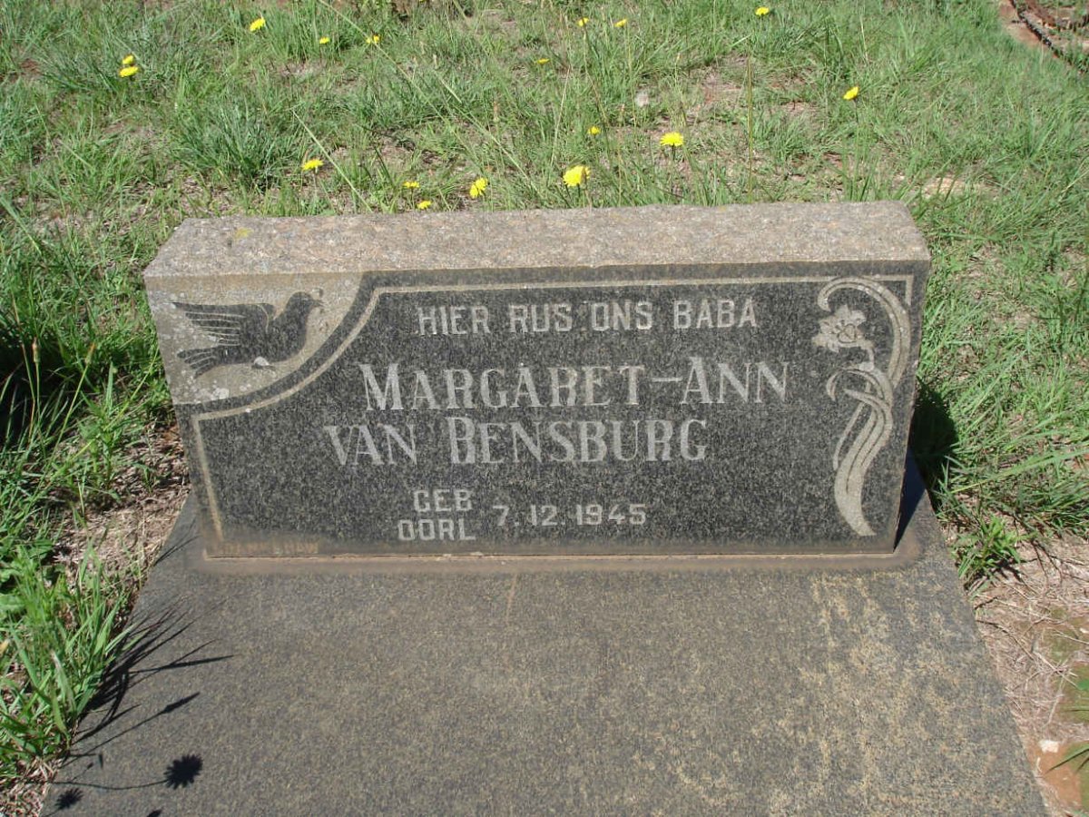 RENSBURG Margaret-Ann, van 1945-1945