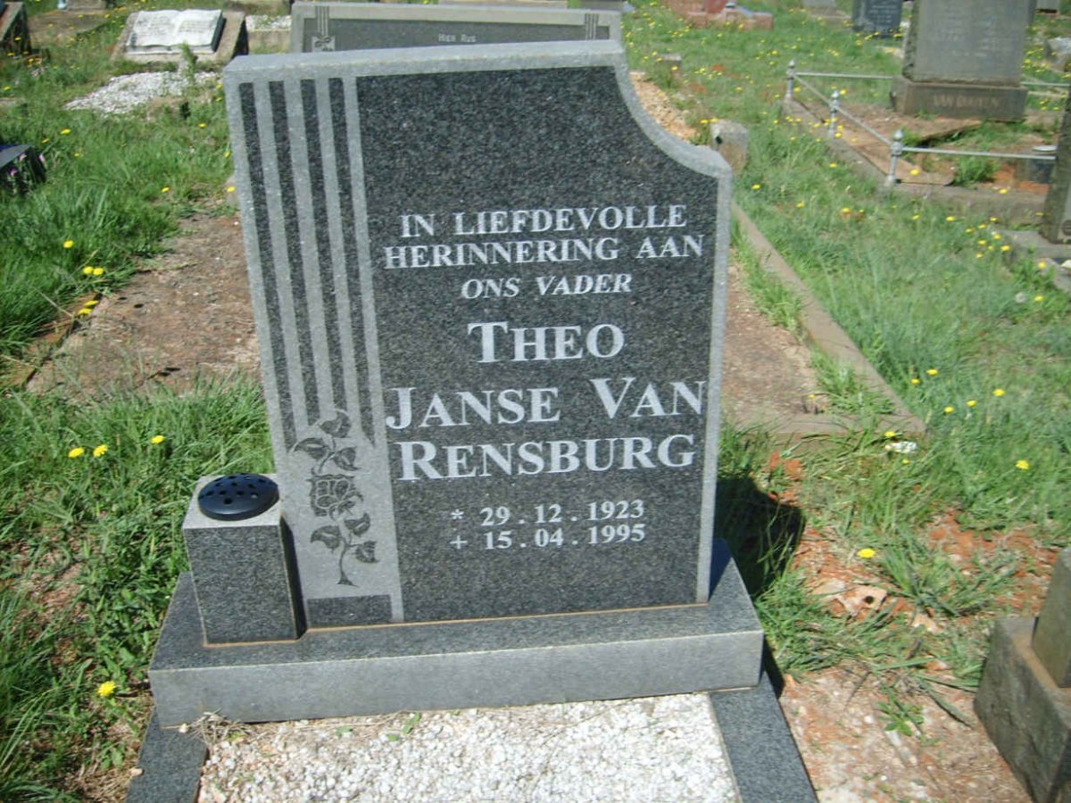 RENSBURG Theo, Janse van 1923-1995