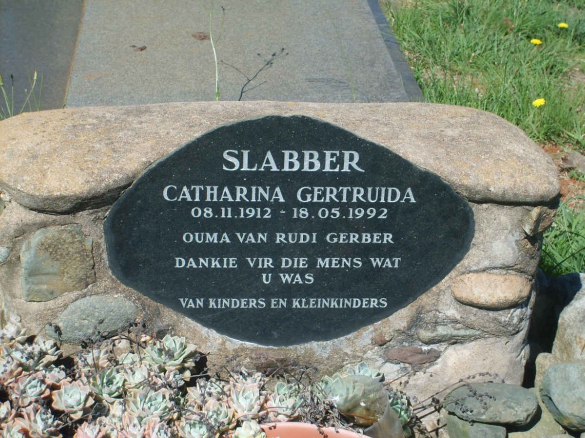 SLABBER Catharina Gertruida 1912-1992