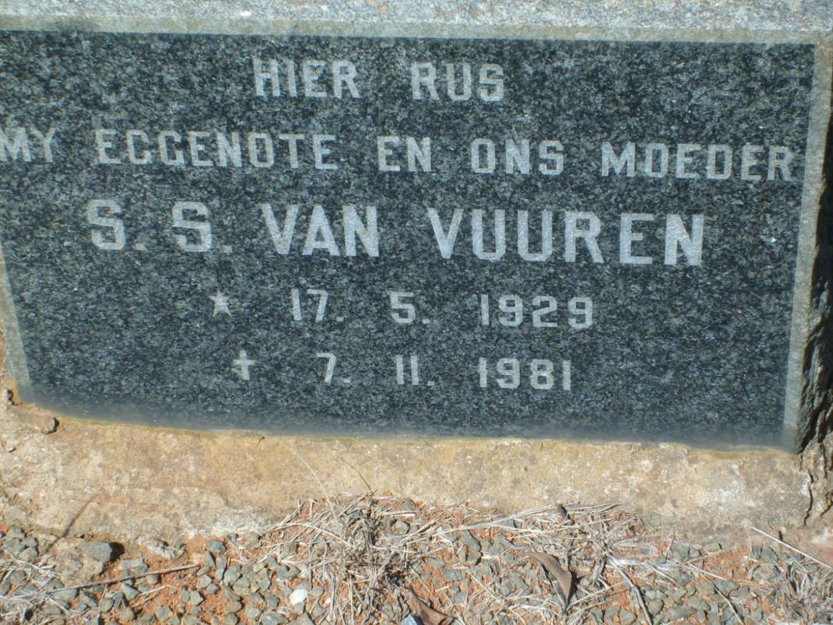 VUUREN S.S., van 1929-1981