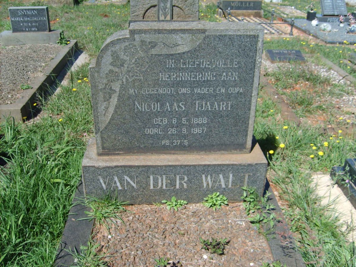 WALT Nicolaas Tjaart, van der 1888-1967