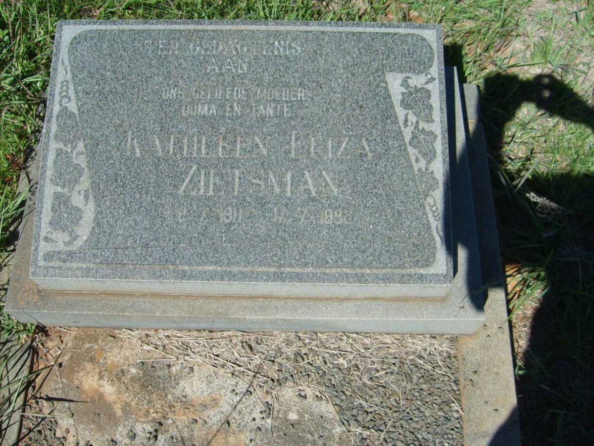ZIETSMAN Kathleen Eliza 1911-19?2