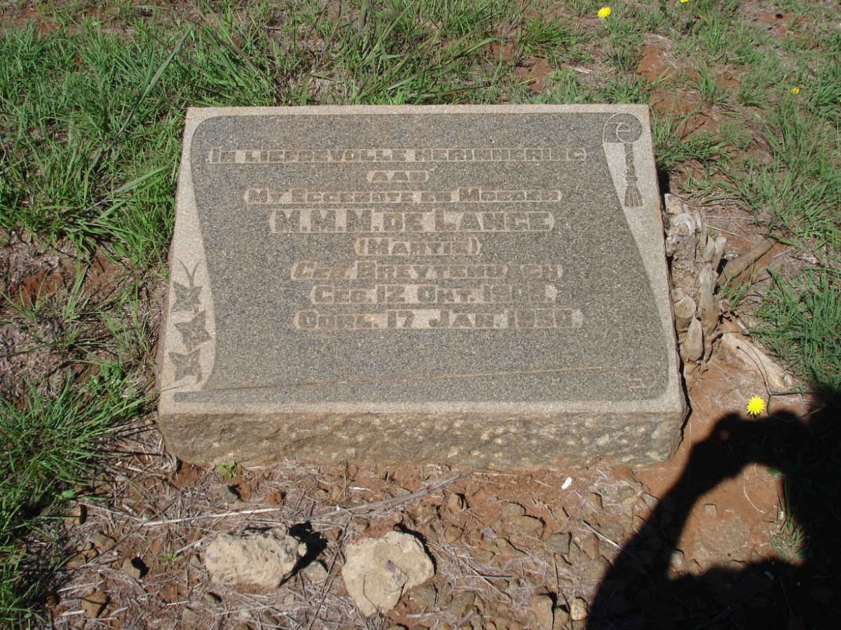 LANGE M.M.M., de nee BREYTENBACH 1905-1950