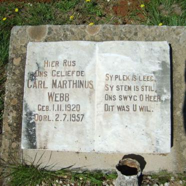WEBB Carl Marthinus 1920-1957