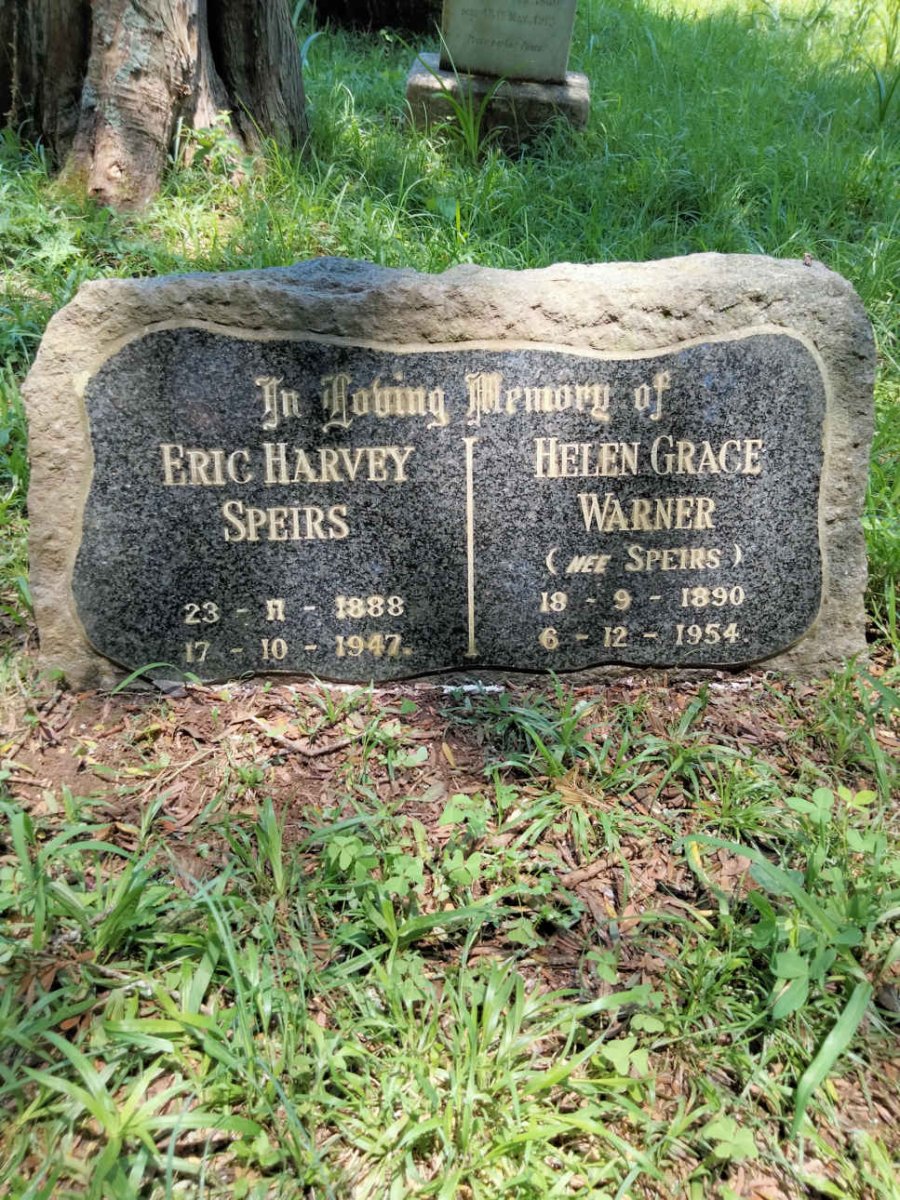 SPEIRS Eric Harvey 1888-1947 :: WARNER Helen Grace nee SPEIRS 1890-1954