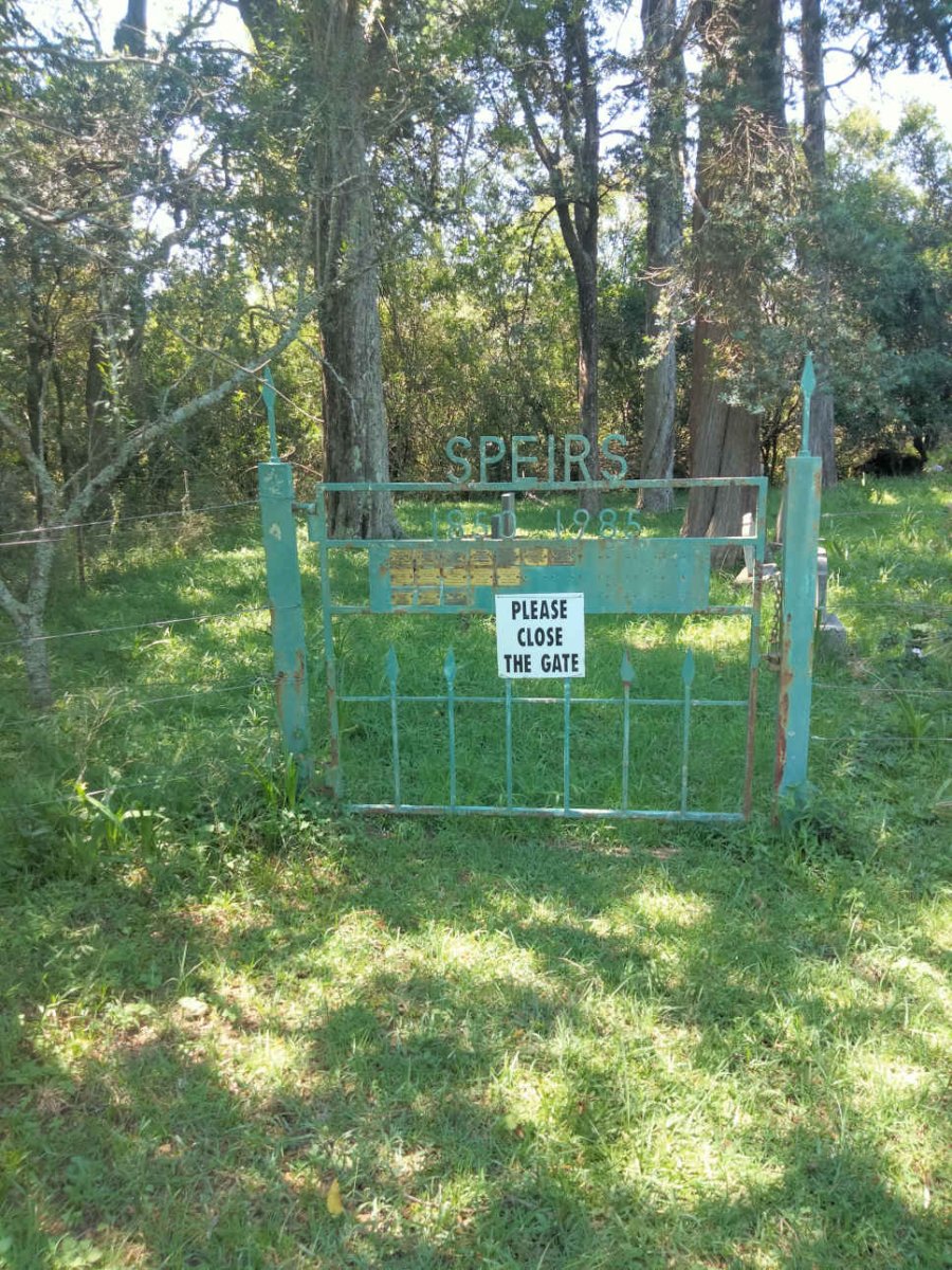 1. Overview / Oorsig - Speirs cemetery 1850-1985