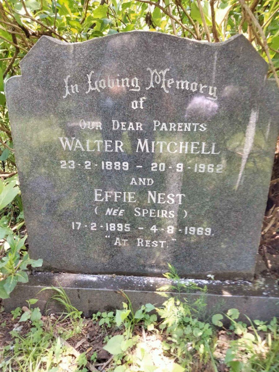 MITCHELL Walter 1889-1962 &amp; Effie Nest SPEIRS 1895-1969