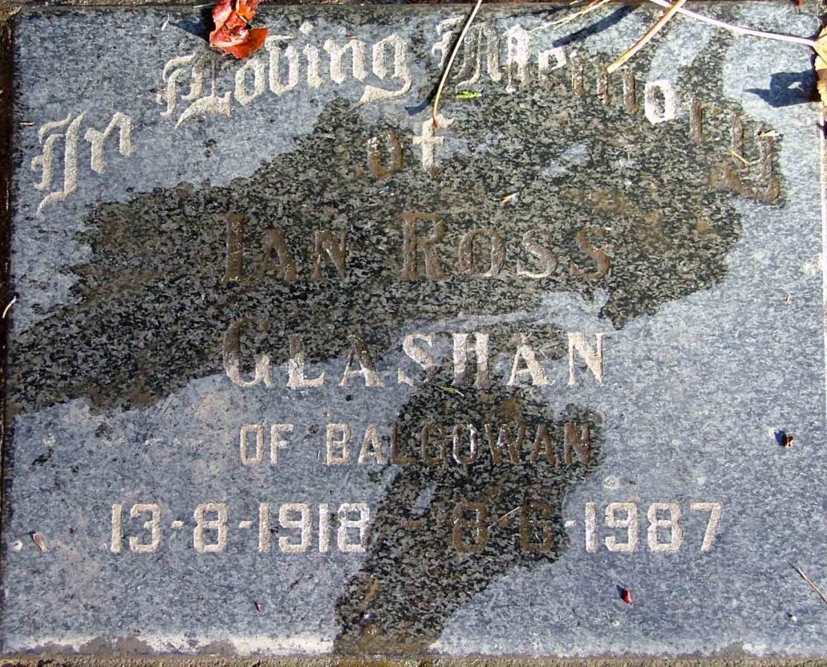 GLASHAN Ian Ross 1918-1987