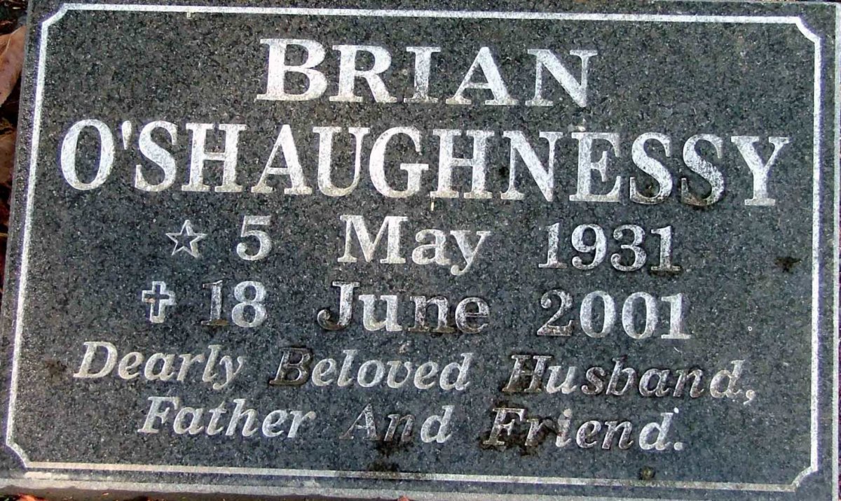 O'SHAUGHNESSY Brian 1931-2001
