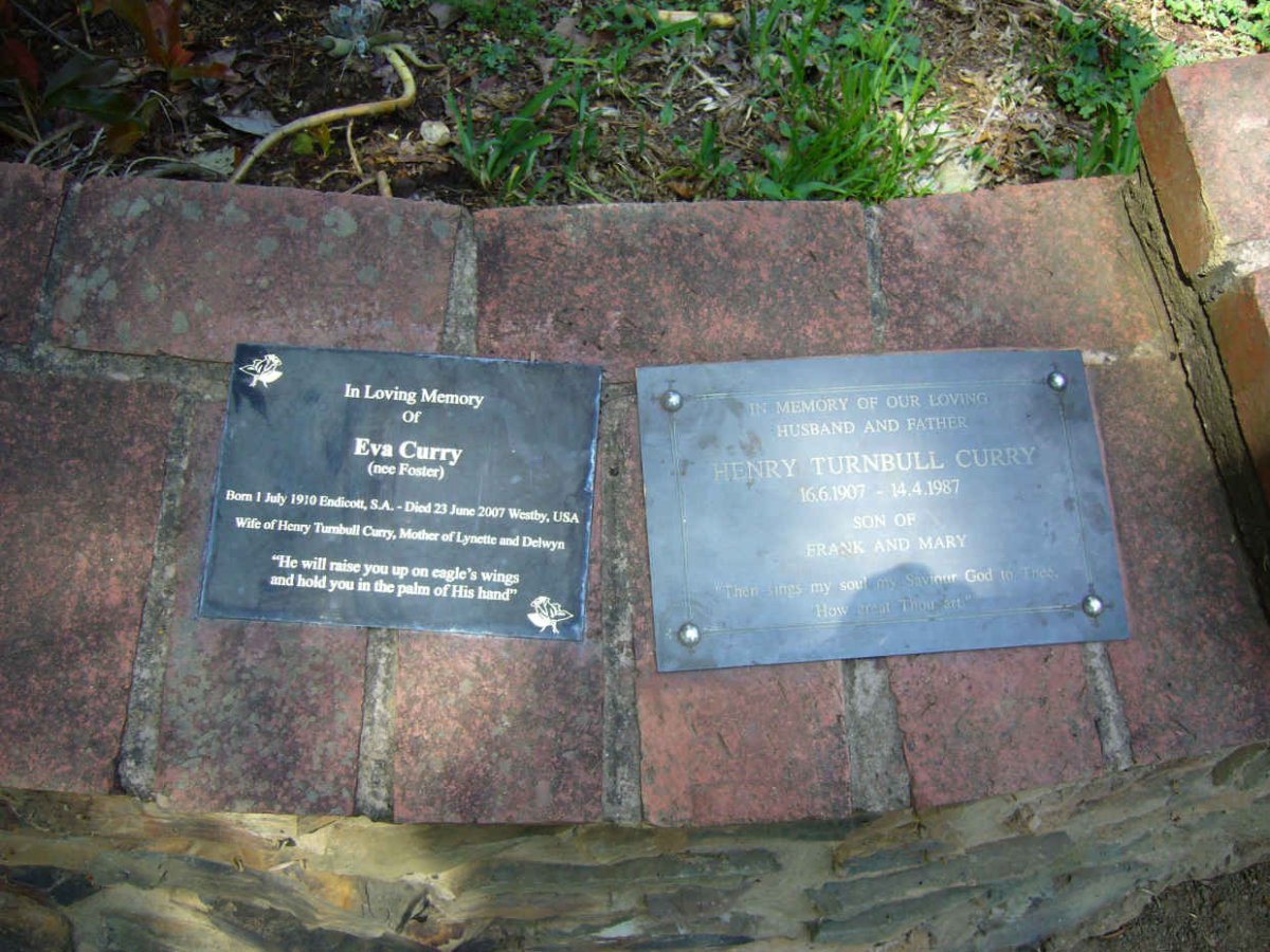 CURRY Henry Turnbull 1907-1987 &amp; Eva FOSTER 1910-2007