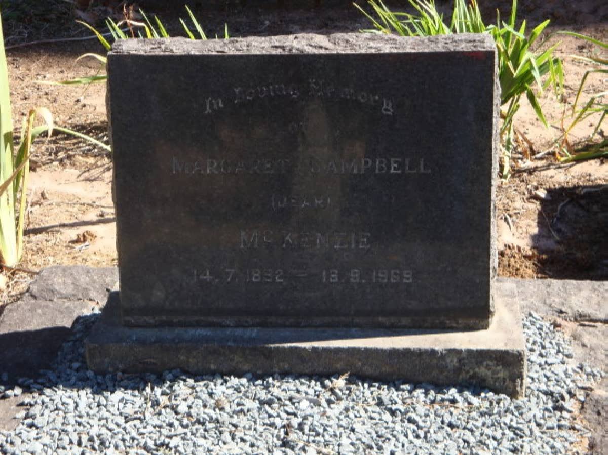 McKENZIE Margaret Campbell 1892-1969