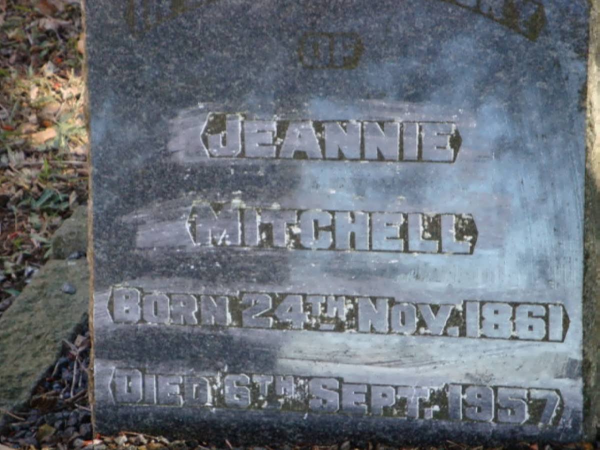 MITCHELL Jeannie 1861-1957