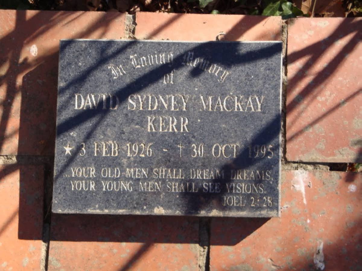 KERR David Sydney Mackay 1926-1995