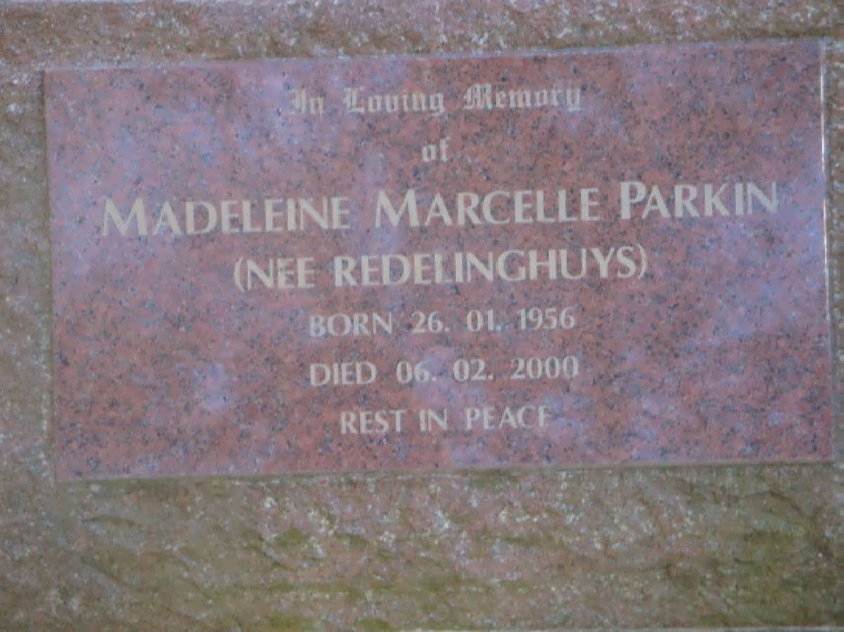 PARKIN Madeleine Marcelle nee REDELINGHUYS 1956-2000