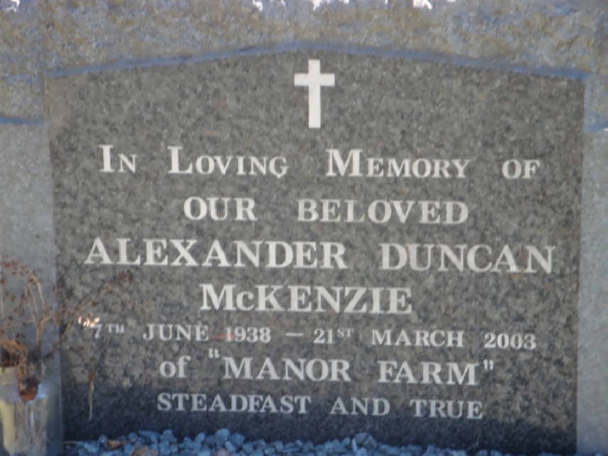 McKENZIE Alexander Duncan 1938-2003