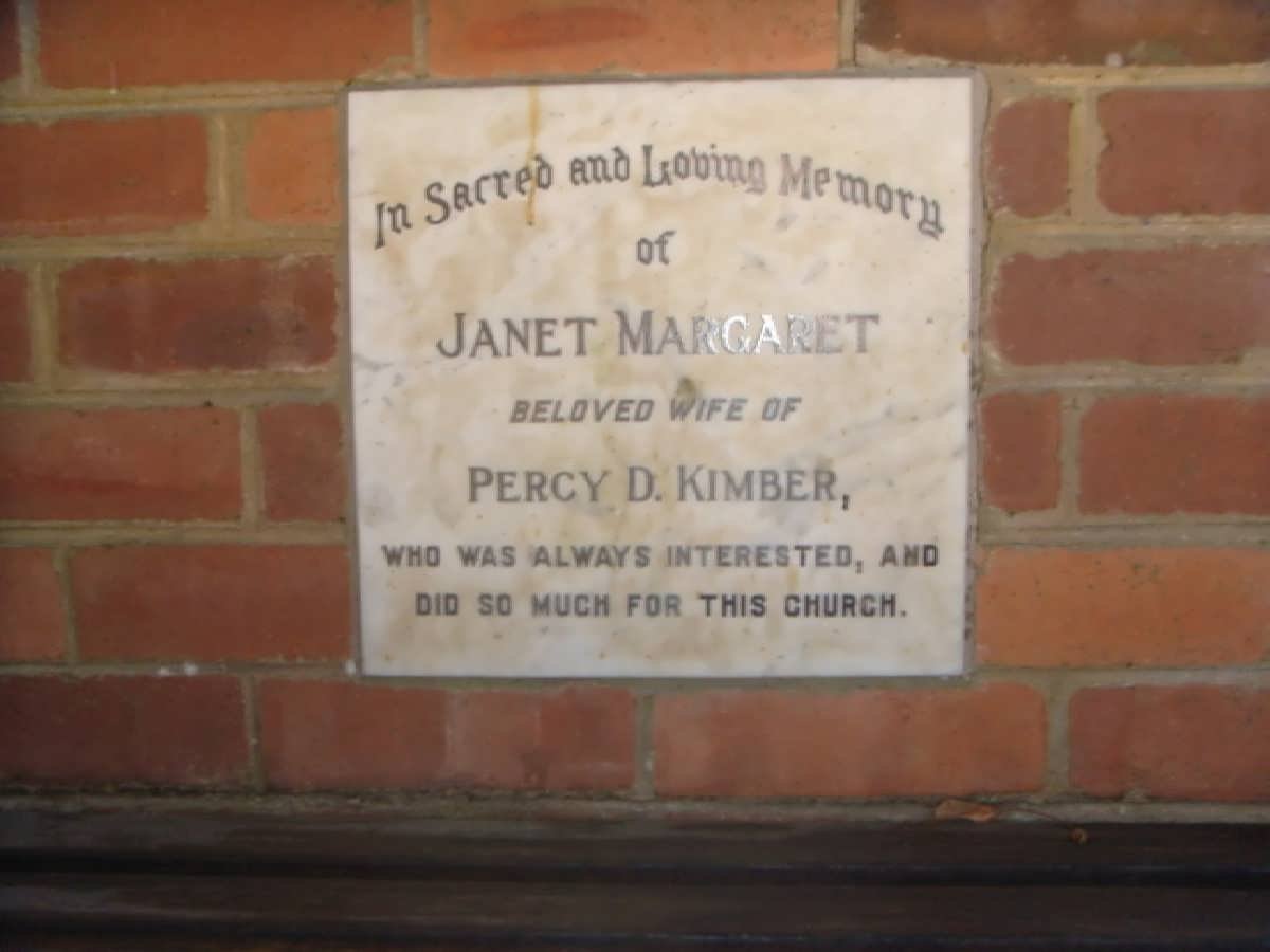 KIMBER Janet Margaret 1873-1949