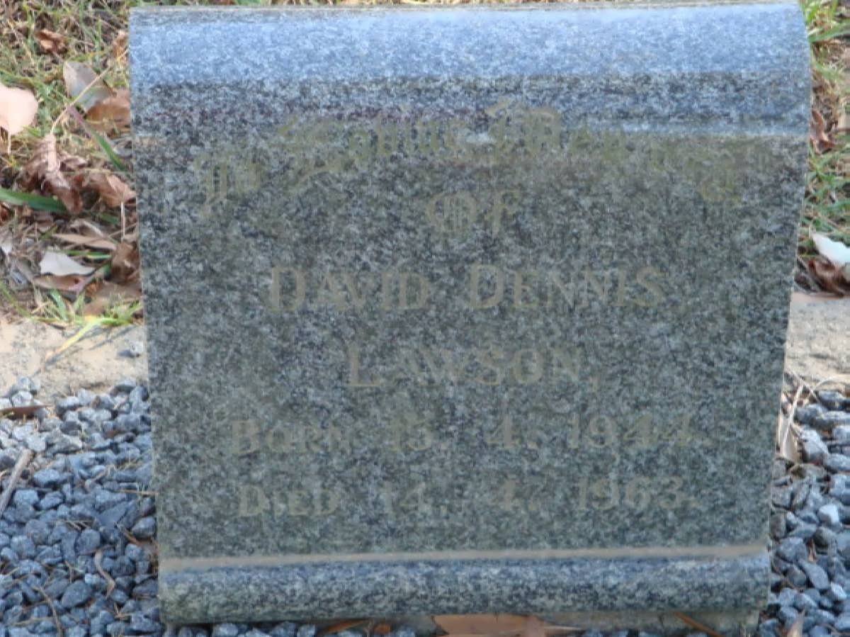 LAWSON David Dennis 1944-1963