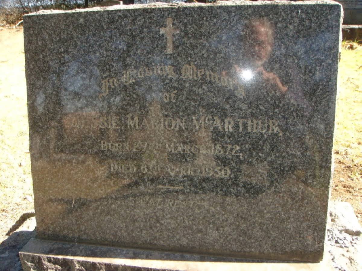McARTHUR Jessie Marion 1872-1950