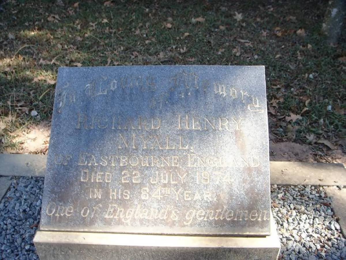 MYALL Richard Henry -1874