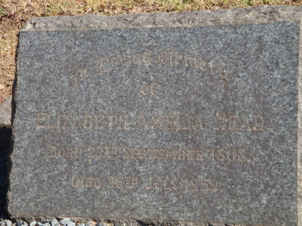 HEAD Elizabeth Amelia 1868-1959