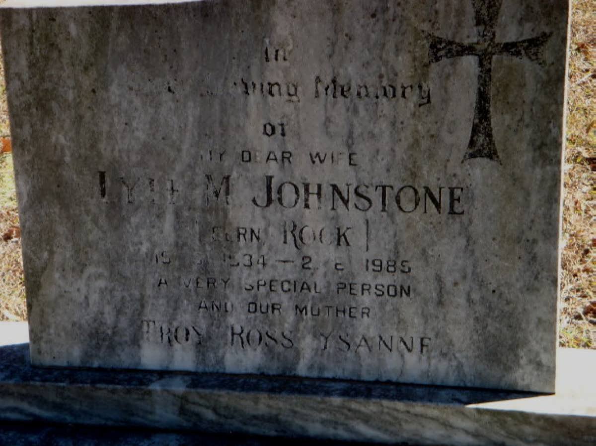 JOHNSTONE Lyle M. nee ROCK 1934-1985
