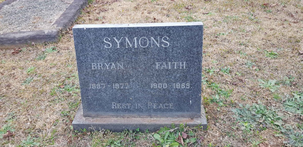 SYMONS Bryan 1887-1977 &amp; Faith 1900-1969