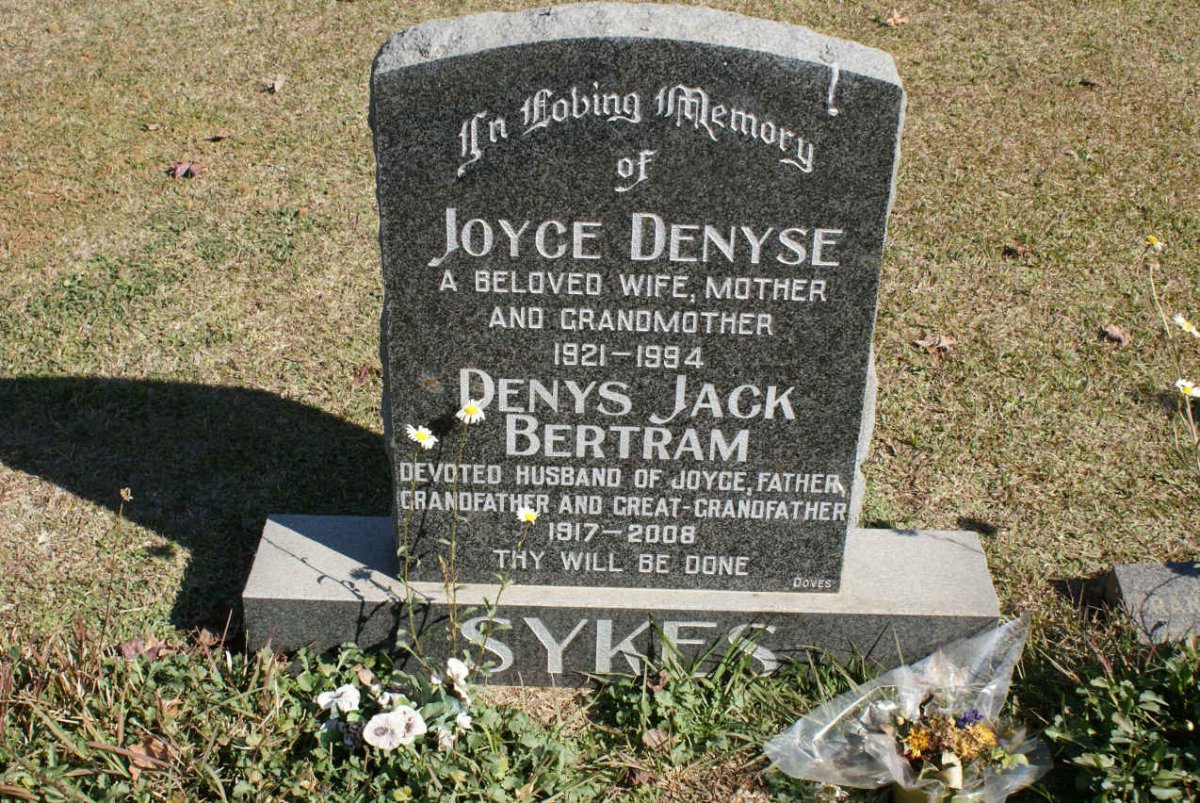 SYKES Denys Jack Bertram 1917-2008 &amp; Joyce Denyse 1921-1994