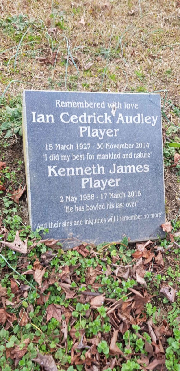 PLAYER Ian Cedrick Audley 1927-2014 :: PLAYER Kenneth James 1958-2015