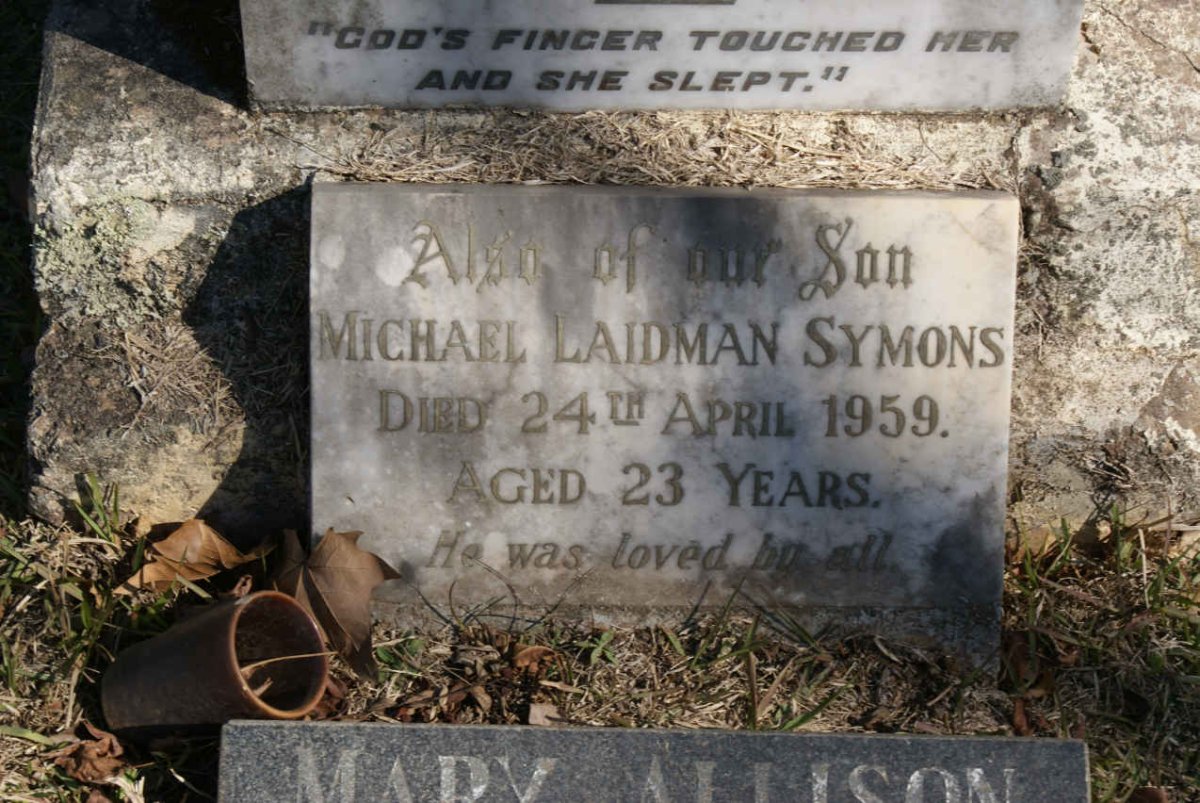 SYMONS Michael Laidman -1959